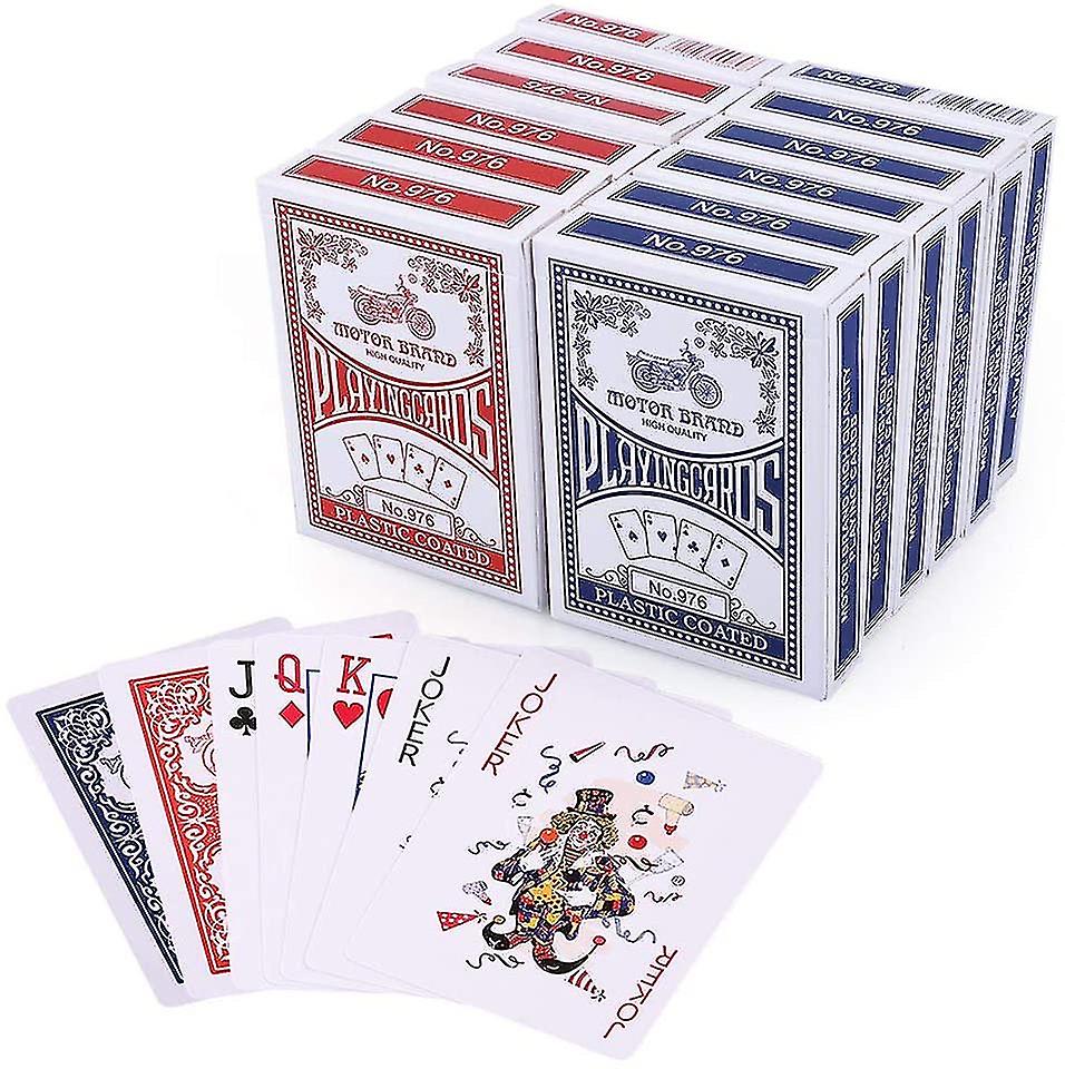 Foto 2 pulgar | Venta Internacional - Juego de Cartas Tamaño Póker Índice Estándar 12 Barajas