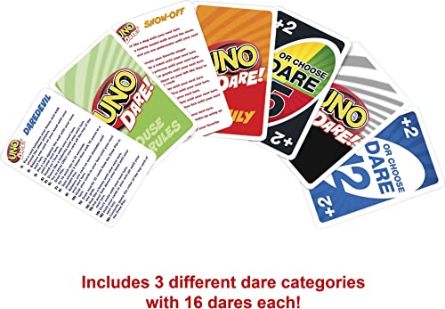Foto 5 pulgar | Venta Internacional - Juego De Cartas Mattel Games Uno Dare Con 112 Cartas Para Toda La Familia