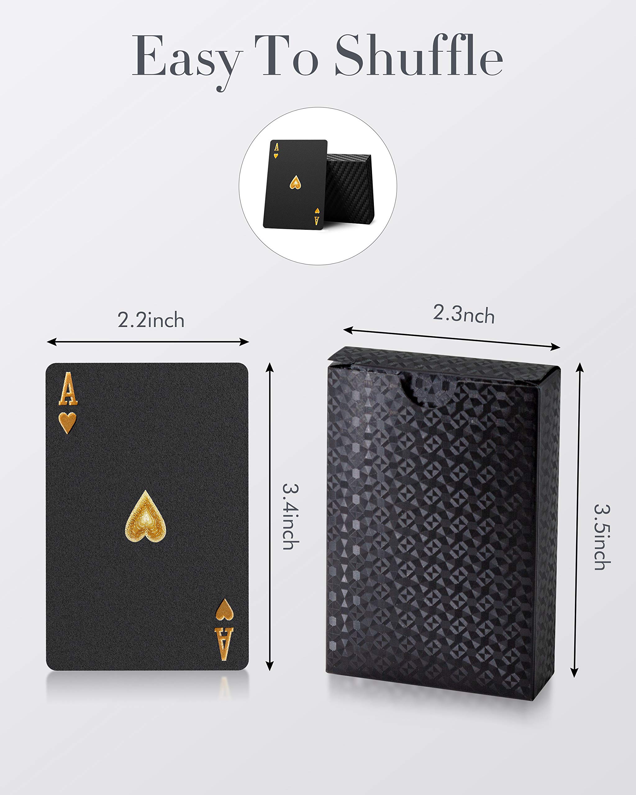 Foto 7 pulgar | Venta Internacional - Juego De Cartas Bierdorf Diamond Waterproof Black Poker Hd