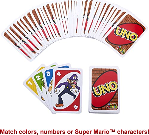Foto 4 pulgar | Venta Internacional - Juego De Cartas Mattel Games Uno Super Mario Animated De Más De 7 Años