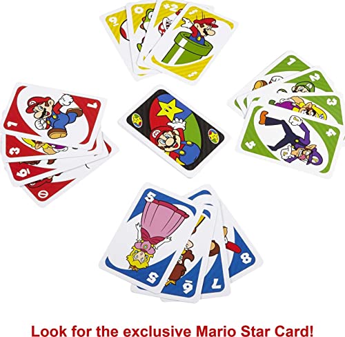 Foto 5 pulgar | Venta Internacional - Juego De Cartas Mattel Games Uno Super Mario Animated De Más De 7 Años