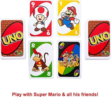 Foto 5 | Venta Internacional - Juego De Cartas Mattel Games Uno Super Mario Animated De Más De 7 Años