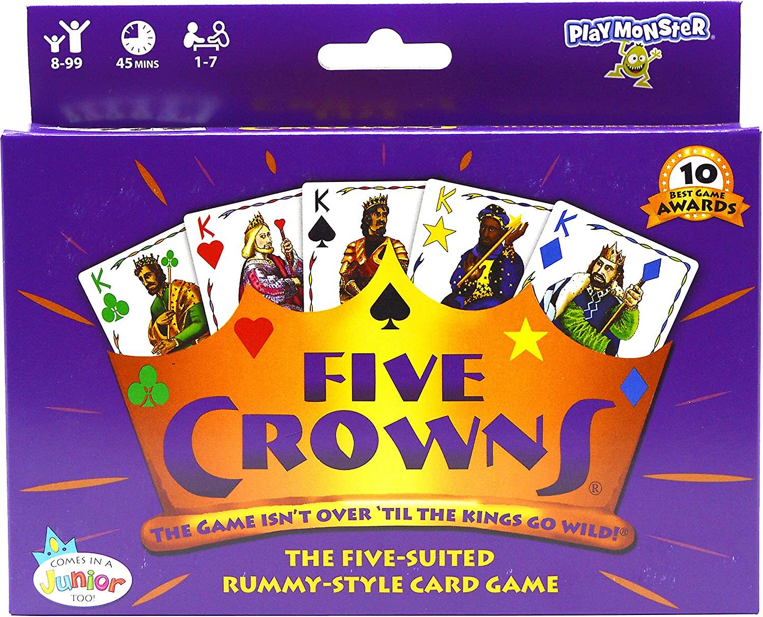 Foto 2 pulgar | Venta Internacional - Juego De Cartas Five Crowns Family Fun Games Con Treasure Chips