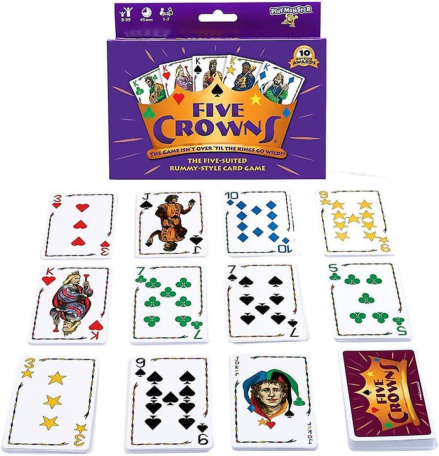 Foto 3 pulgar | Venta Internacional - Juego De Cartas Five Crowns Family Fun Games Con Treasure Chips