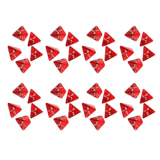 Foto 1 | Venta Internacional - Juego De Dados Poliédricos, Paquete De 40 Dados De Cuatro Caras, Red Gem D4