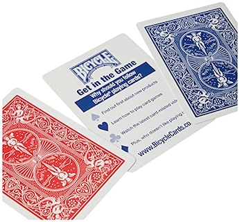 Foto 2 | Venta Internacional - Juego De Cartas Para Bicicleta, Tamaño 2, Paquete Rojo Y Azul