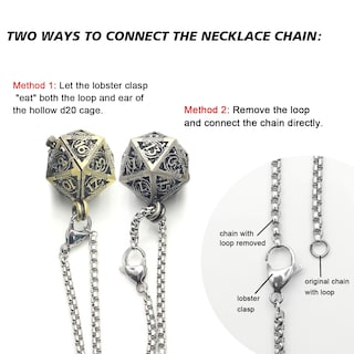 Foto 8 | Venta Internacional - Juego De Minidados Haxtec Con Funda De Collar D20 Hueca De Cobre