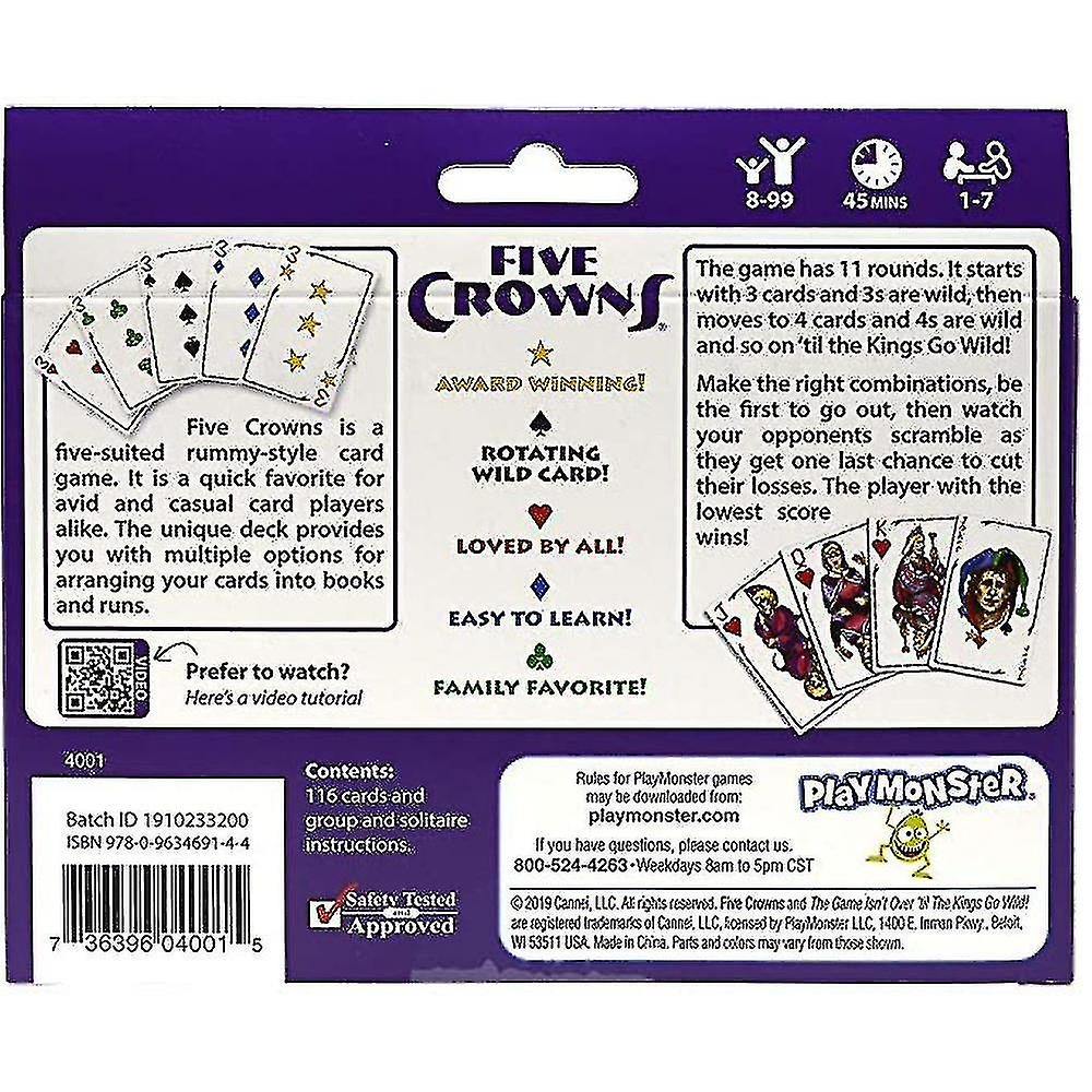 Foto 4 pulgar | Venta Internacional - Juego De Cartas Enterprise Five Crowns Para Niños Y Adultos