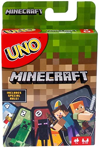 Foto 2 pulgar | Venta Internacional - Juego De Cartas Uno Minecraft Con Temática De Videojuegos, M