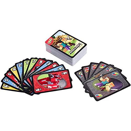 Foto 3 pulgar | Venta Internacional - Juego De Cartas Uno Minecraft Con Temática De Videojuegos, M