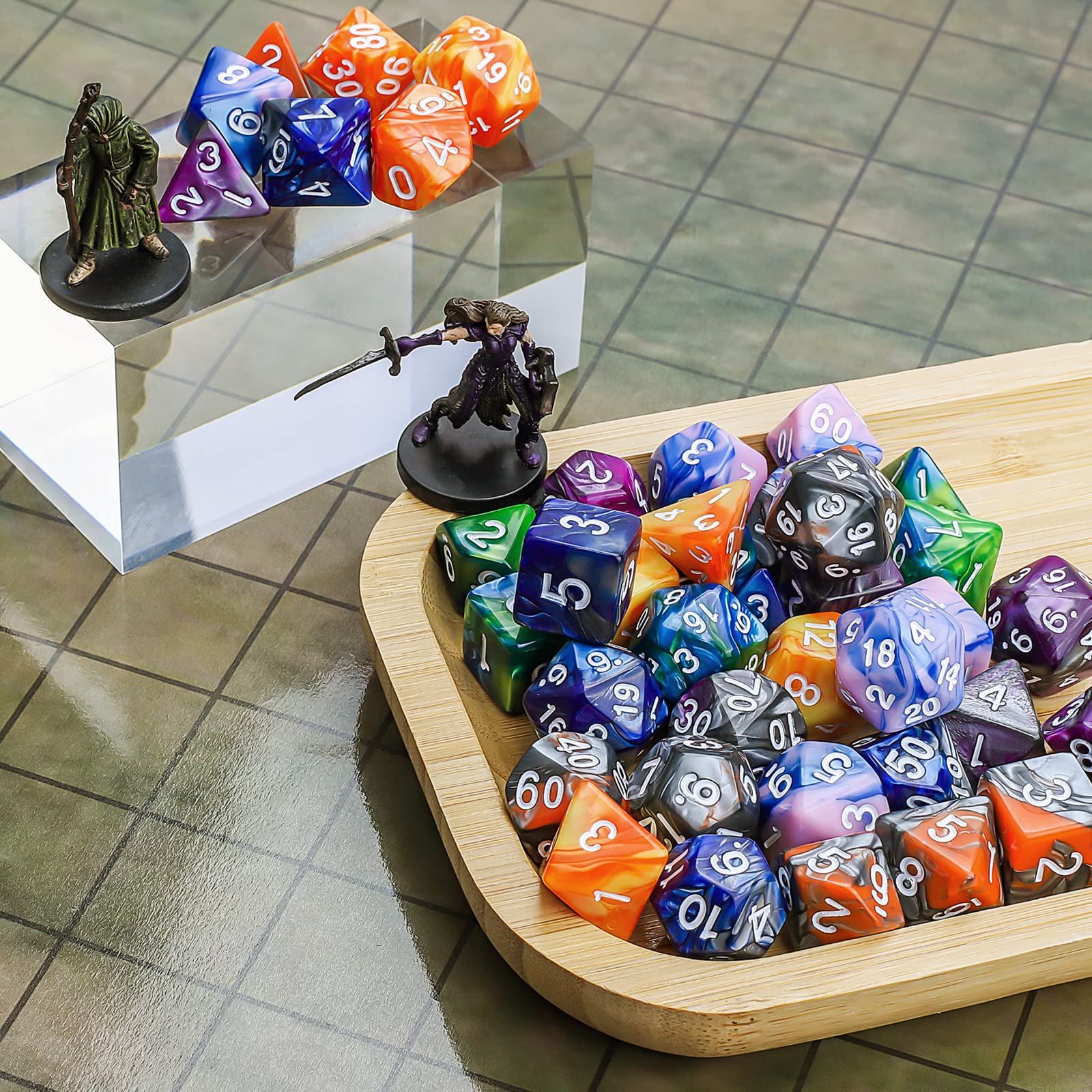 Foto 7 pulgar | Venta Internacional - Juego De Dados Poliédricos Ciaraq Dnd (42 Piezas) Con 6 Bolsas Para Rpg