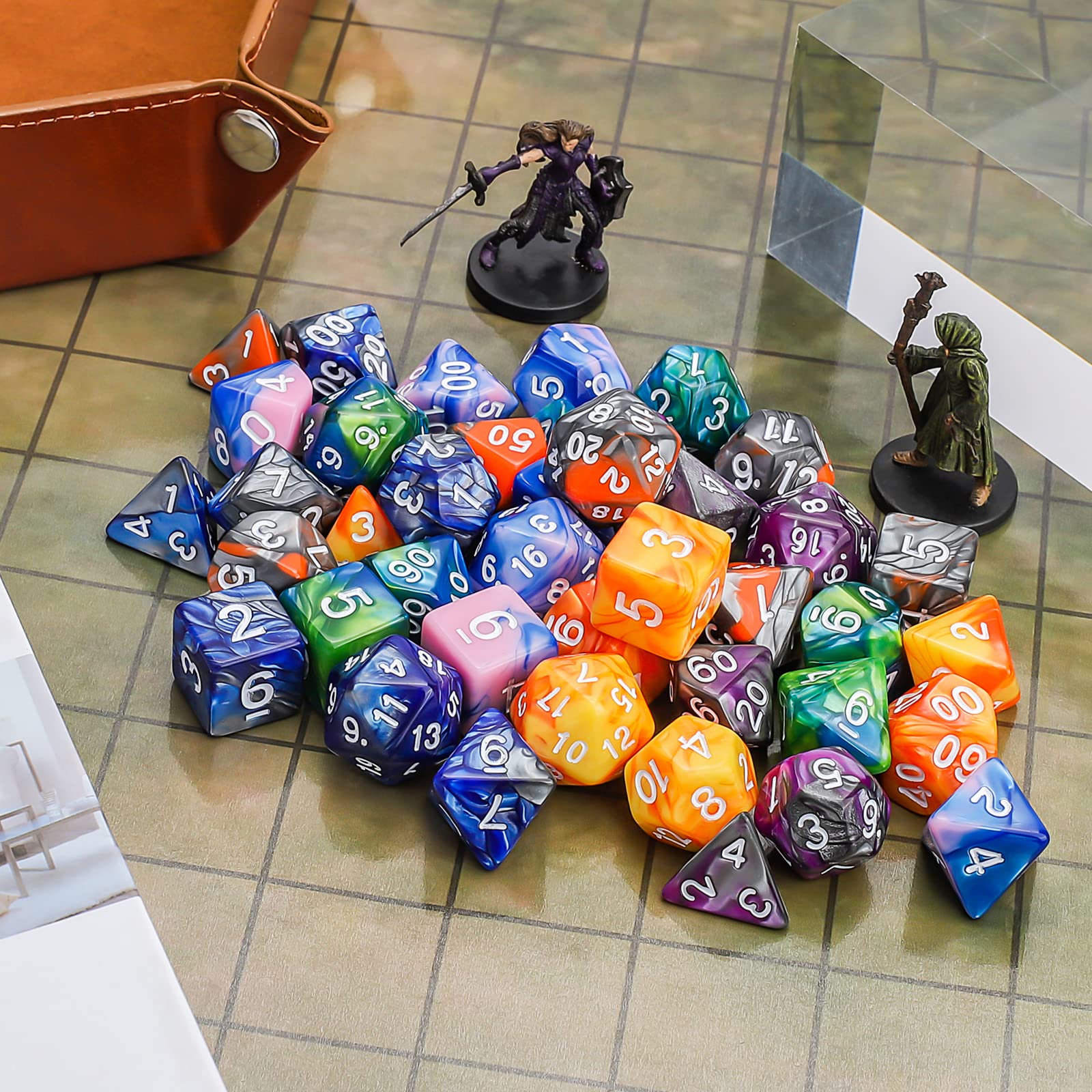 Foto 8 pulgar | Venta Internacional - Juego De Dados Poliédricos Ciaraq Dnd (42 Piezas) Con 6 Bolsas Para Rpg