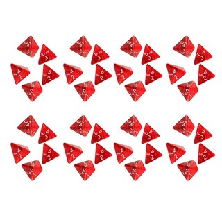 Foto 1 | Venta Internacional - Juego De Dados Poliédricos, Paquete De 40 Dados De Cuatro Caras, Red Gem D4