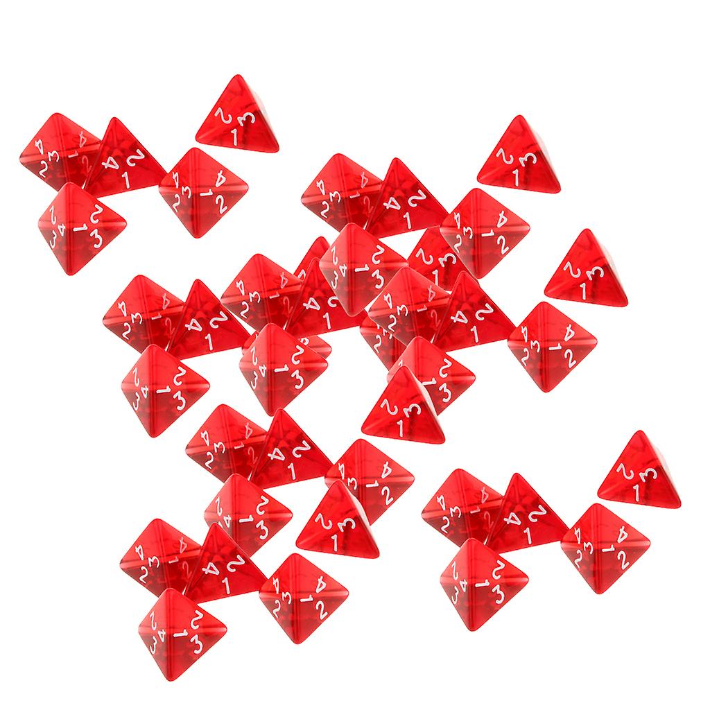 Foto 3 pulgar | Venta Internacional - Juego De Dados Poliédricos, Paquete De 40 Dados De Cuatro Caras, Red Gem D4