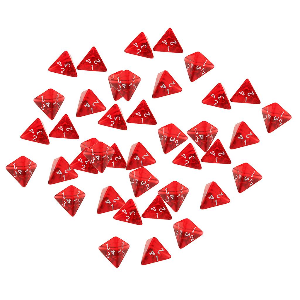 Foto 4 pulgar | Venta Internacional - Juego De Dados Poliédricos, Paquete De 40 Dados De Cuatro Caras, Red Gem D4