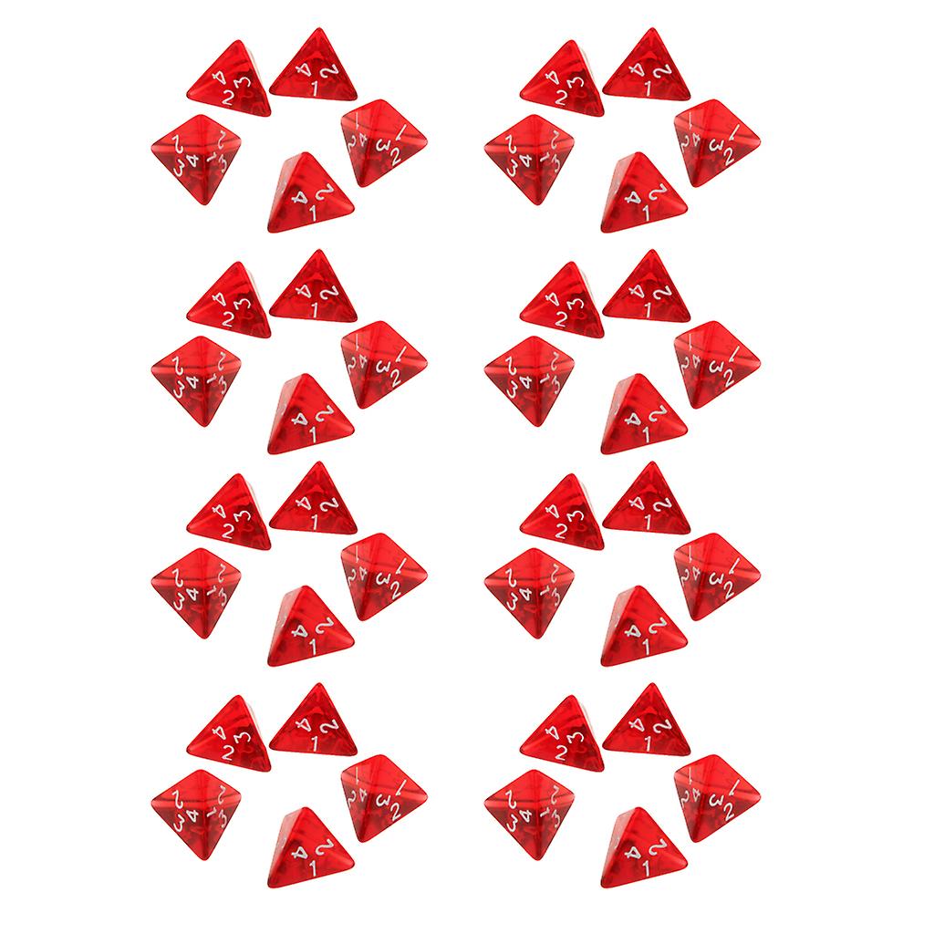 Foto 5 pulgar | Venta Internacional - Juego De Dados Poliédricos, Paquete De 40 Dados De Cuatro Caras, Red Gem D4