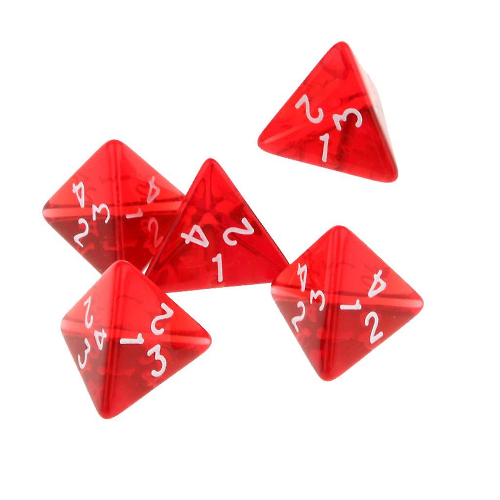 Foto 6 pulgar | Venta Internacional - Juego De Dados Poliédricos, Paquete De 40 Dados De Cuatro Caras, Red Gem D4