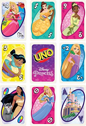 Foto 5 pulgar | Venta Internacional - Juego De Cartas Mattel Games Uno Disney Princesses Kids 7+ Years