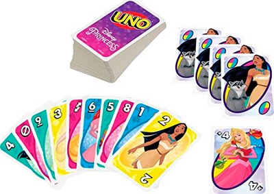Foto 5 | Venta Internacional - Juego De Cartas Mattel Games Uno Disney Princesses Kids 7+ Years