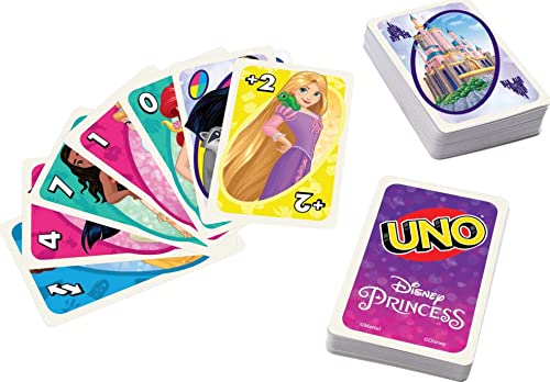 Foto 7 pulgar | Venta Internacional - Juego De Cartas Mattel Games Uno Disney Princesses Kids 7+ Years