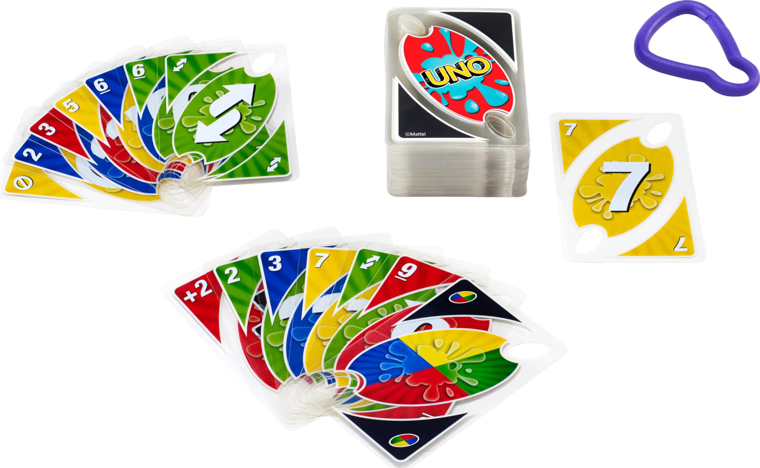 Foto 6 pulgar | Juego De Cartas Mattel Games Uno Splash De Plástico Resistente Al Agua - Venta Internacional.