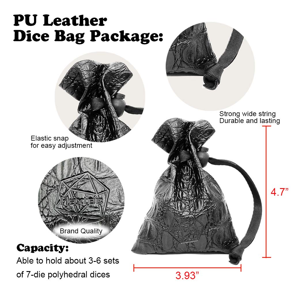 Foto 8 pulgar | Juego De Dados De Metal Haxtec Dnd 7pcs D&d D20 D12 D10 D8 D6 D4 Black - Venta Internacional.