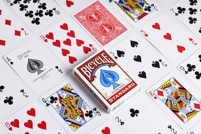 Foto 4 | Juego De Cartas Para Bicicleta Con Índice Estándar, Negro Y Rojo, Paquete De 4 - Venta Internacional.