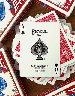 Foto 7 | Juego De Cartas Para Bicicleta Con Índice Estándar, Negro Y Rojo, Paquete De 4 - Venta Internacional.