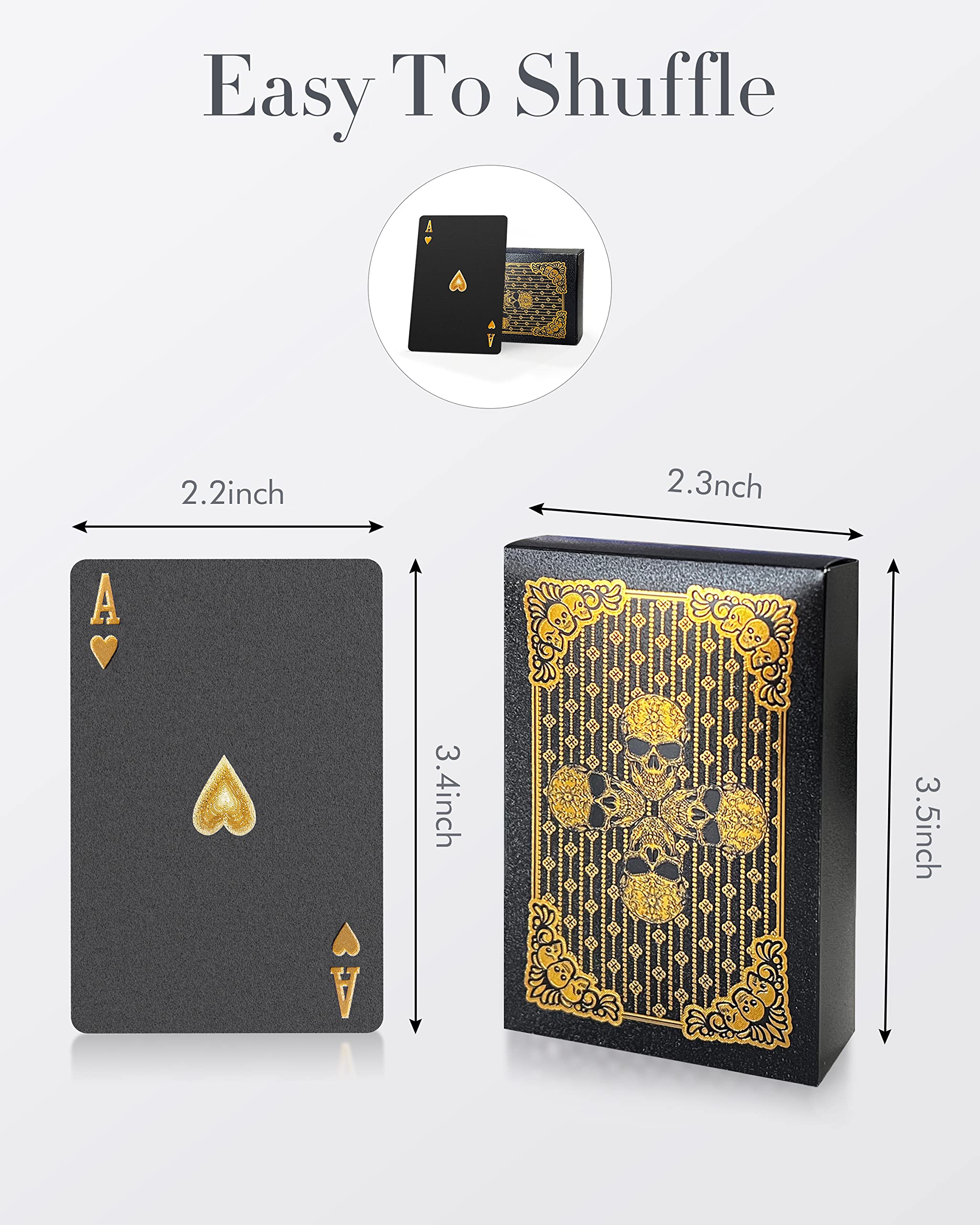 Foto 6 pulgar | Juego De Cartas Bierdorf Diamond Waterproof Black Poker Hd - Venta Internacional.