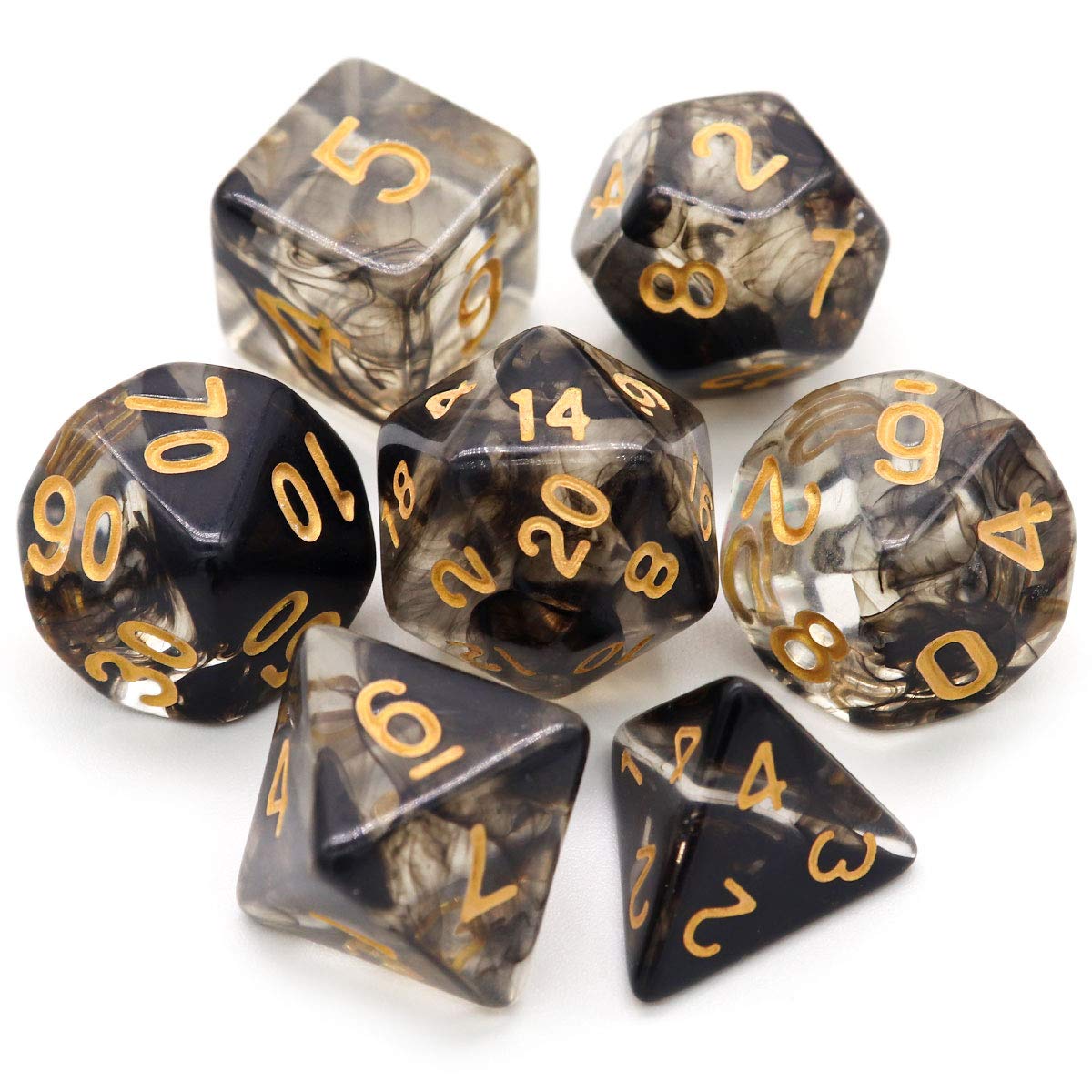 Foto 2 pulgar | Juego de Dados Haxtec Dragon Glass DND Multicolor 7 Piezas - Venta Internacional