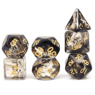 Foto 2 | Juego de Dados Haxtec Dragon Glass DND Multicolor 7 Piezas - Venta Internacional