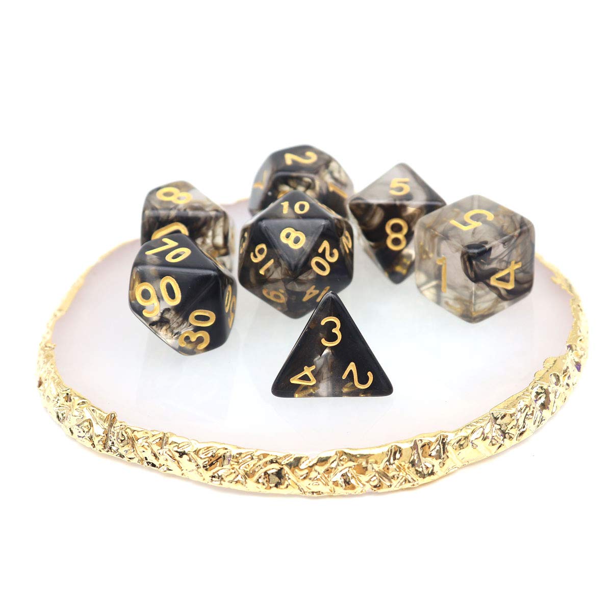 Foto 4 | Juego de Dados Haxtec Dragon Glass DND Multicolor 7 Piezas - Venta Internacional