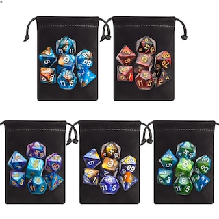 Foto 2 | Juego De Dados Poliédricos Qlv Con 20 Juegos Completos Y Bolsa Ciaraq - Venta Internacional.