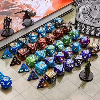 Foto 5 | Juego De Dados Poliédricos Qlv Con 20 Juegos Completos Y Bolsa Ciaraq - Venta Internacional.