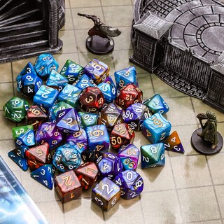 Foto 6 | Juego De Dados Poliédricos Qlv Con 20 Juegos Completos Y Bolsa Ciaraq - Venta Internacional.