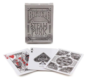 Foto 1 | Juego De Cartas Steampunk Plateado Para Bicicleta, Tamaño Estándar - Venta Internacional.