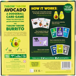 Foto 5 | Juego De Cartas Exploding Kittens Throw Avocado Sequel Dodgball - Venta Internacional.