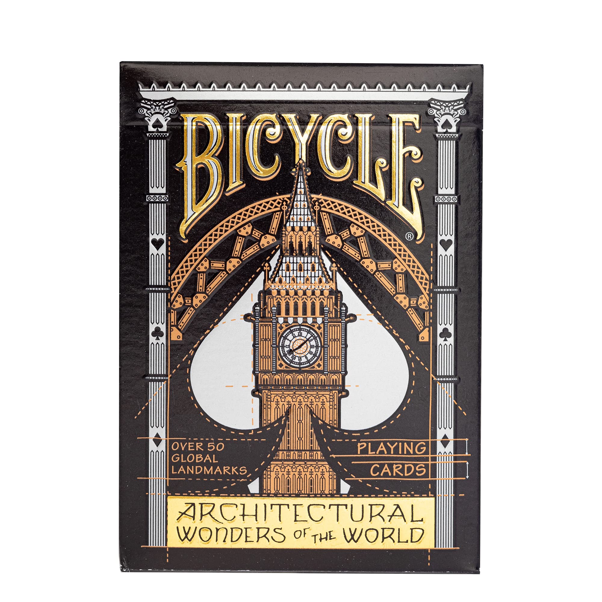 Foto 2 pulgar | Juego De Cartas: Bicicleta, Maravillas Arquitectónicas Del Mundo, Color Negro - Venta Internacional.