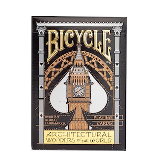 Foto 1 | Juego De Cartas: Bicicleta, Maravillas Arquitectónicas Del Mundo, Color Negro - Venta Internacional.