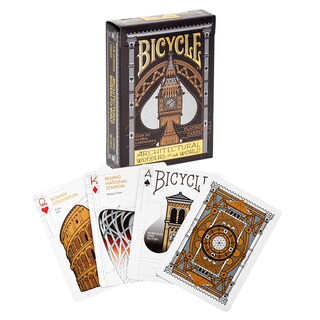Foto 2 | Juego De Cartas: Bicicleta, Maravillas Arquitectónicas Del Mundo, Color Negro - Venta Internacional.