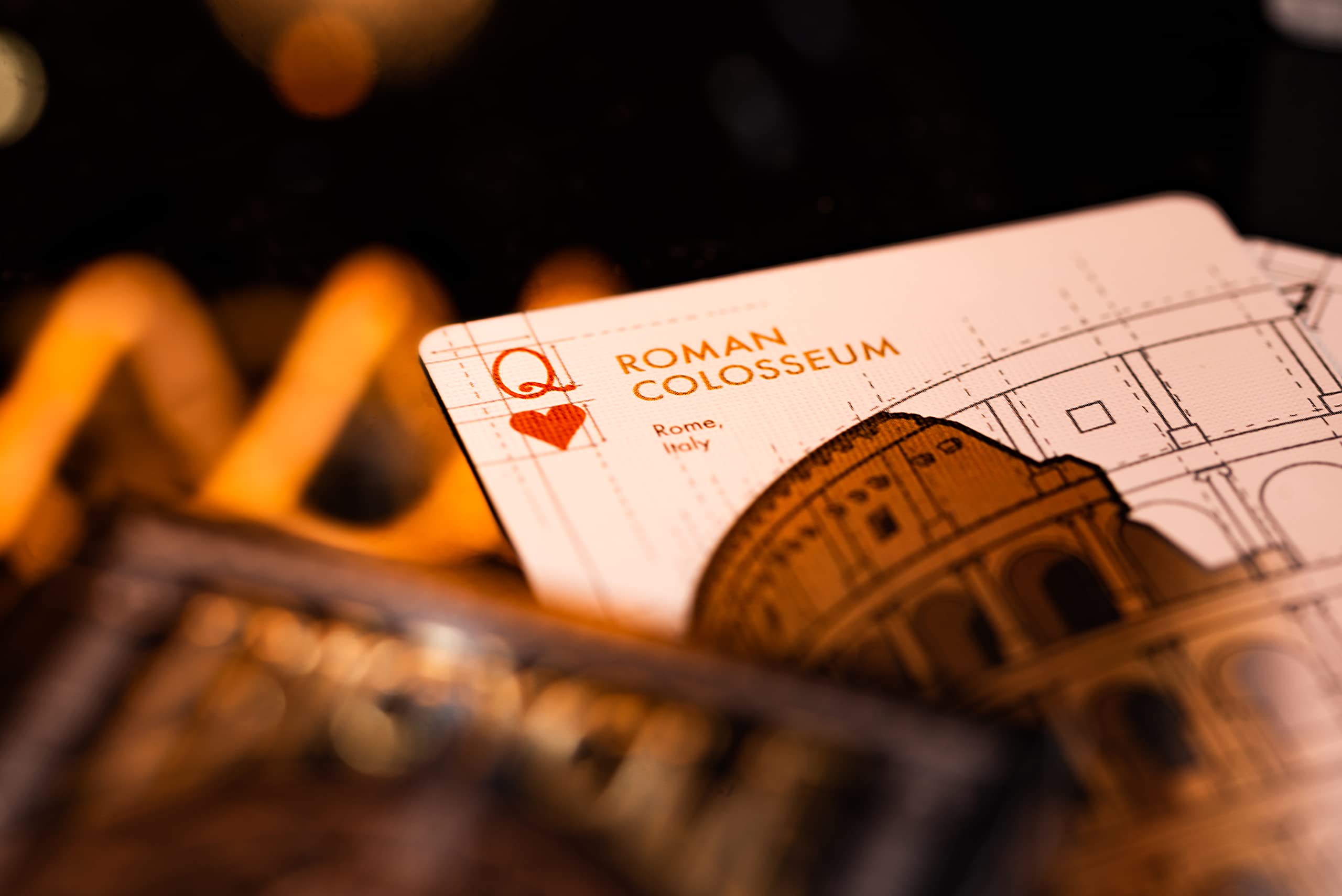 Foto 7 | Juego De Cartas: Bicicleta, Maravillas Arquitectónicas Del Mundo, Color Negro - Venta Internacional.