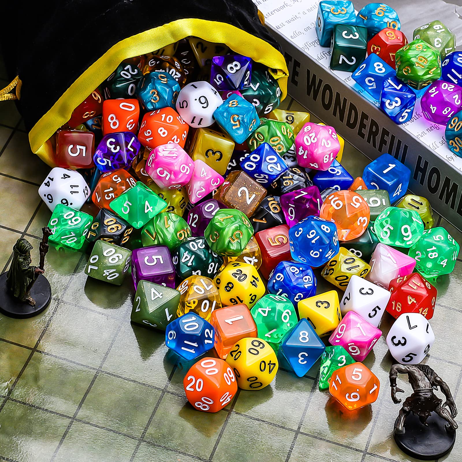 Foto 6 pulgar | Juego De Dados Ciaraq Dnd Dice 20x7 Polihedral 140 Piezas - Venta Internacional.