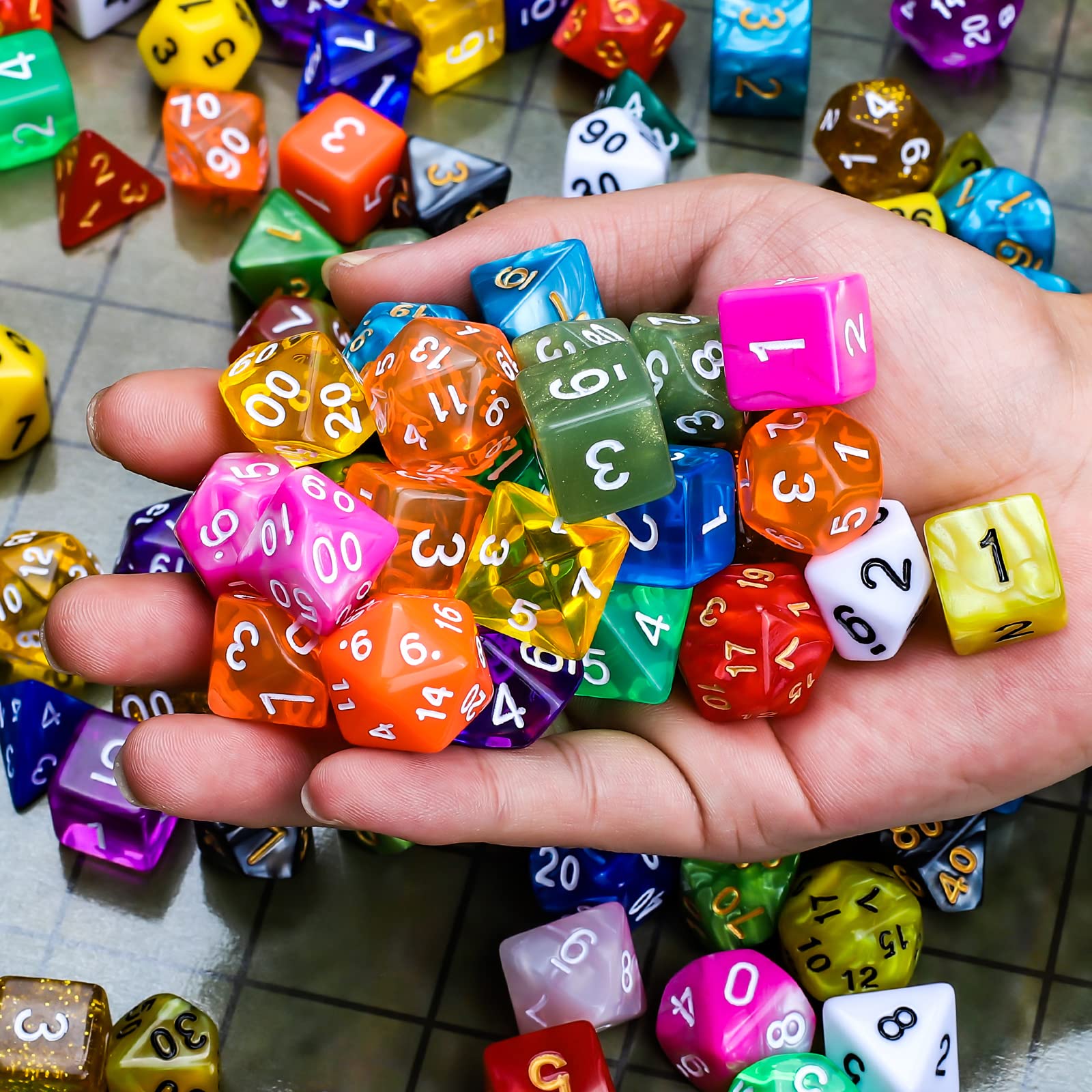 Foto 8 pulgar | Juego De Dados Ciaraq Dnd Dice 20x7 Polihedral 140 Piezas - Venta Internacional.