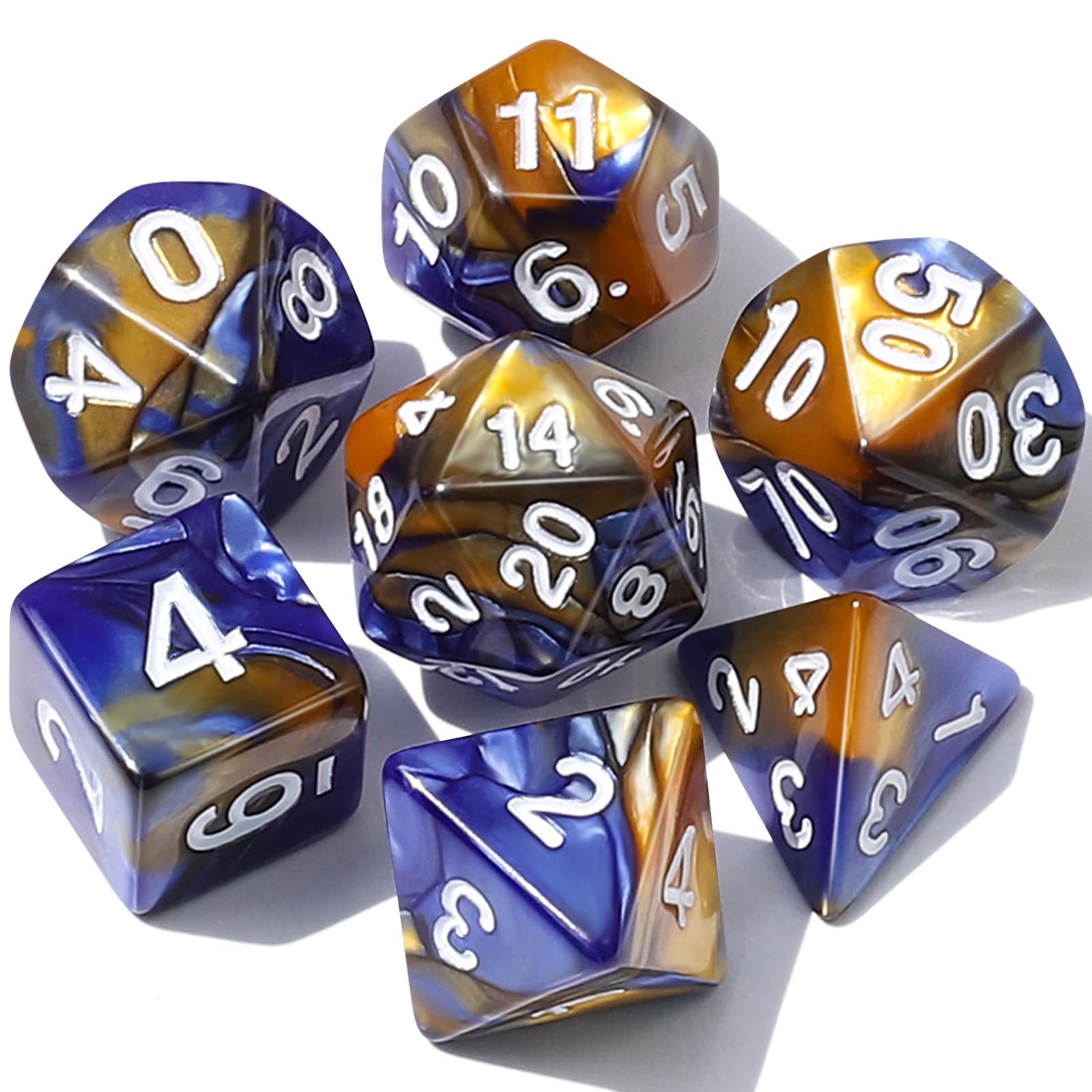 Foto 2 pulgar | Juego De Dados Poliédricos Ciaraq Dnd Con Bolsa Negra Para Dados, 7 Piezas - Venta Internacional.