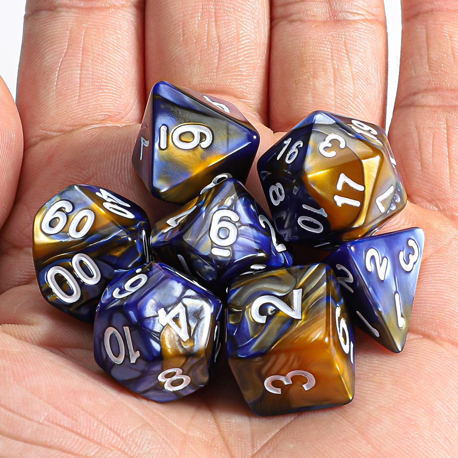 Foto 8 pulgar | Juego De Dados Poliédricos Ciaraq Dnd Con Bolsa Negra Para Dados, 7 Piezas - Venta Internacional.