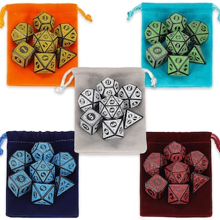 Foto 2 | Ciaraq De Dados Poliédricos Con 5 Bolsas Para Juegos De Mesa Mtg Dnd - Venta Internacional.