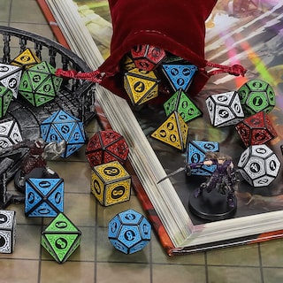 Foto 4 | Ciaraq De Dados Poliédricos Con 5 Bolsas Para Juegos De Mesa Mtg Dnd - Venta Internacional.