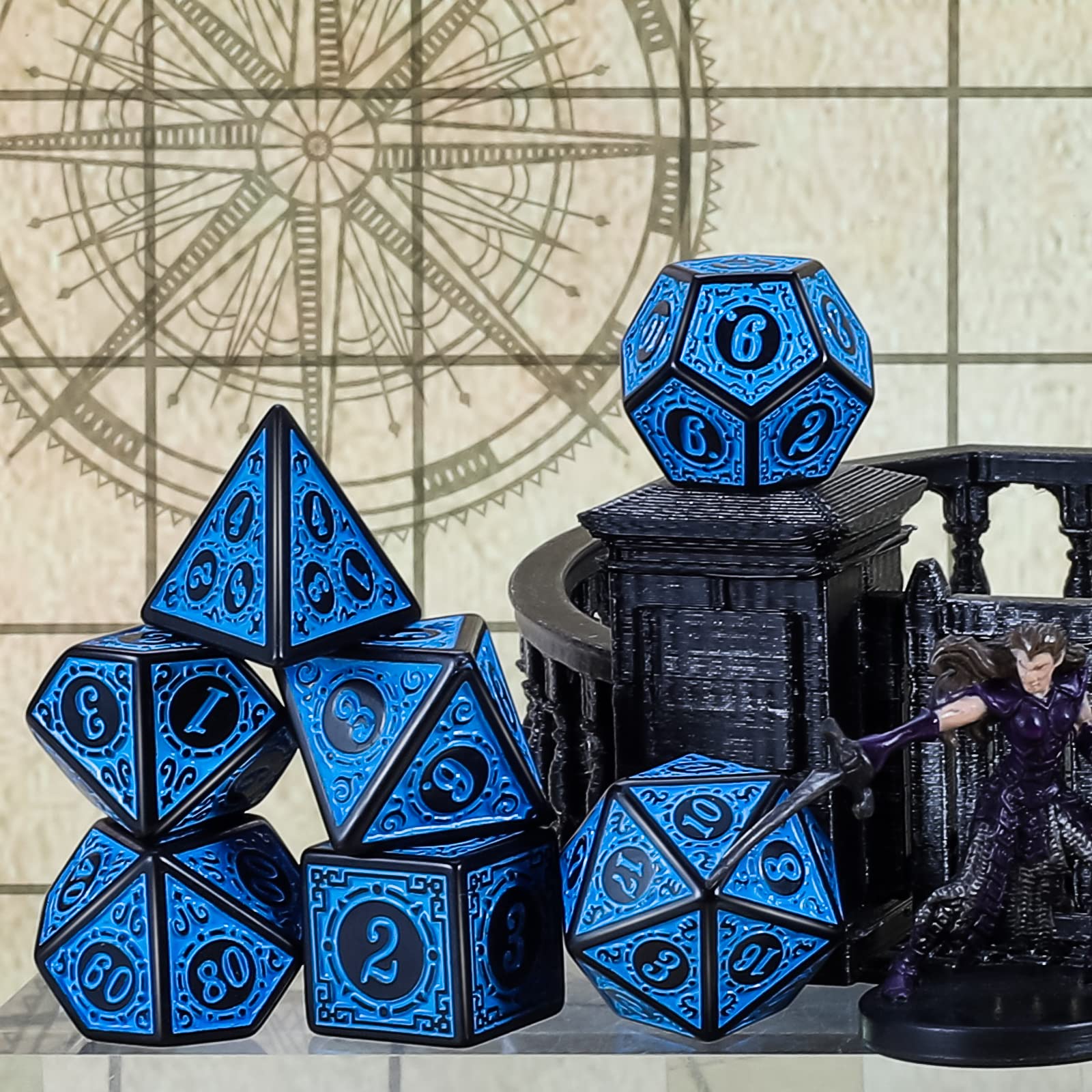 Foto 6 pulgar | Ciaraq De Dados Poliédricos Con 5 Bolsas Para Juegos De Mesa Mtg Dnd - Venta Internacional.