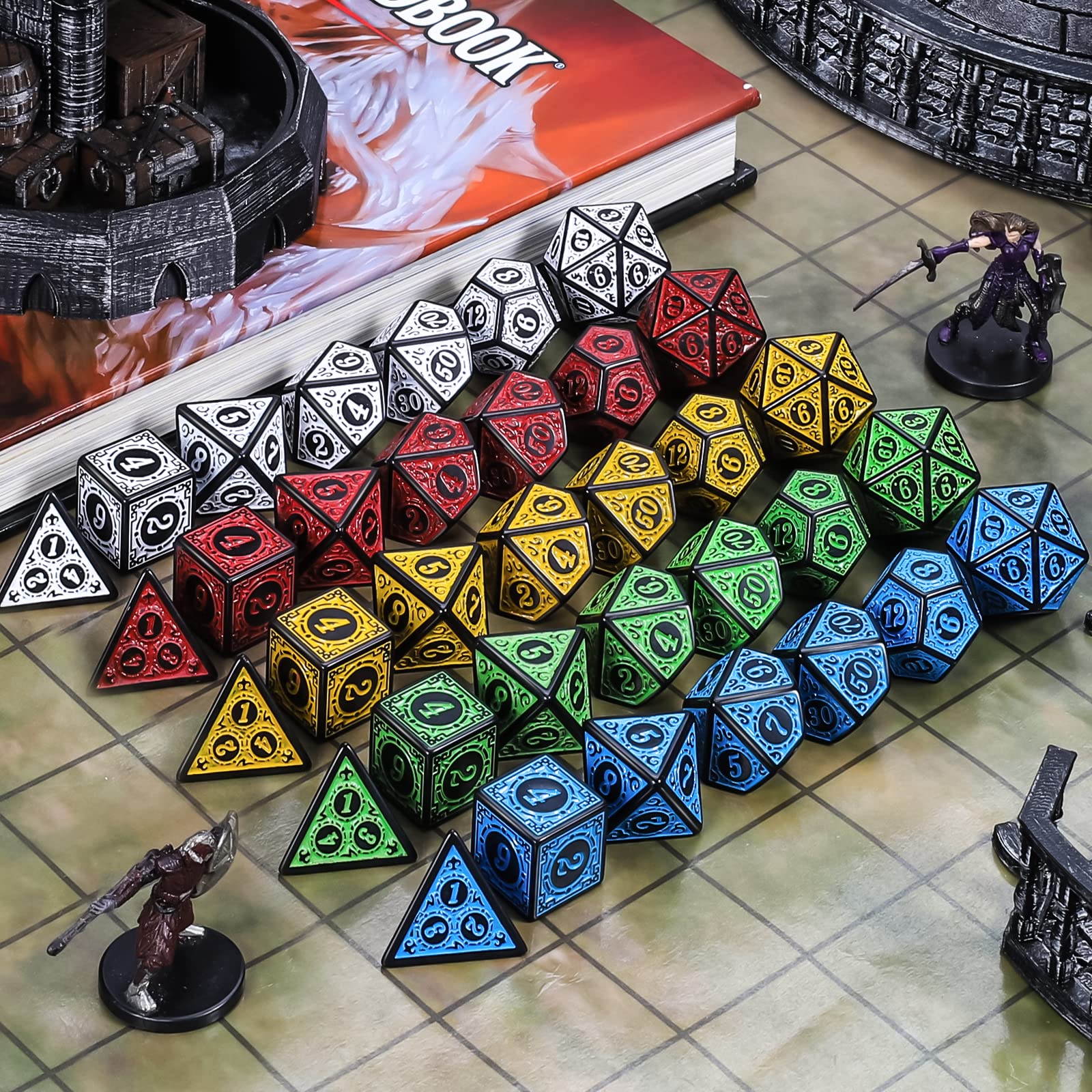 Foto 6 | Ciaraq De Dados Poliédricos Con 5 Bolsas Para Juegos De Mesa Mtg Dnd - Venta Internacional.