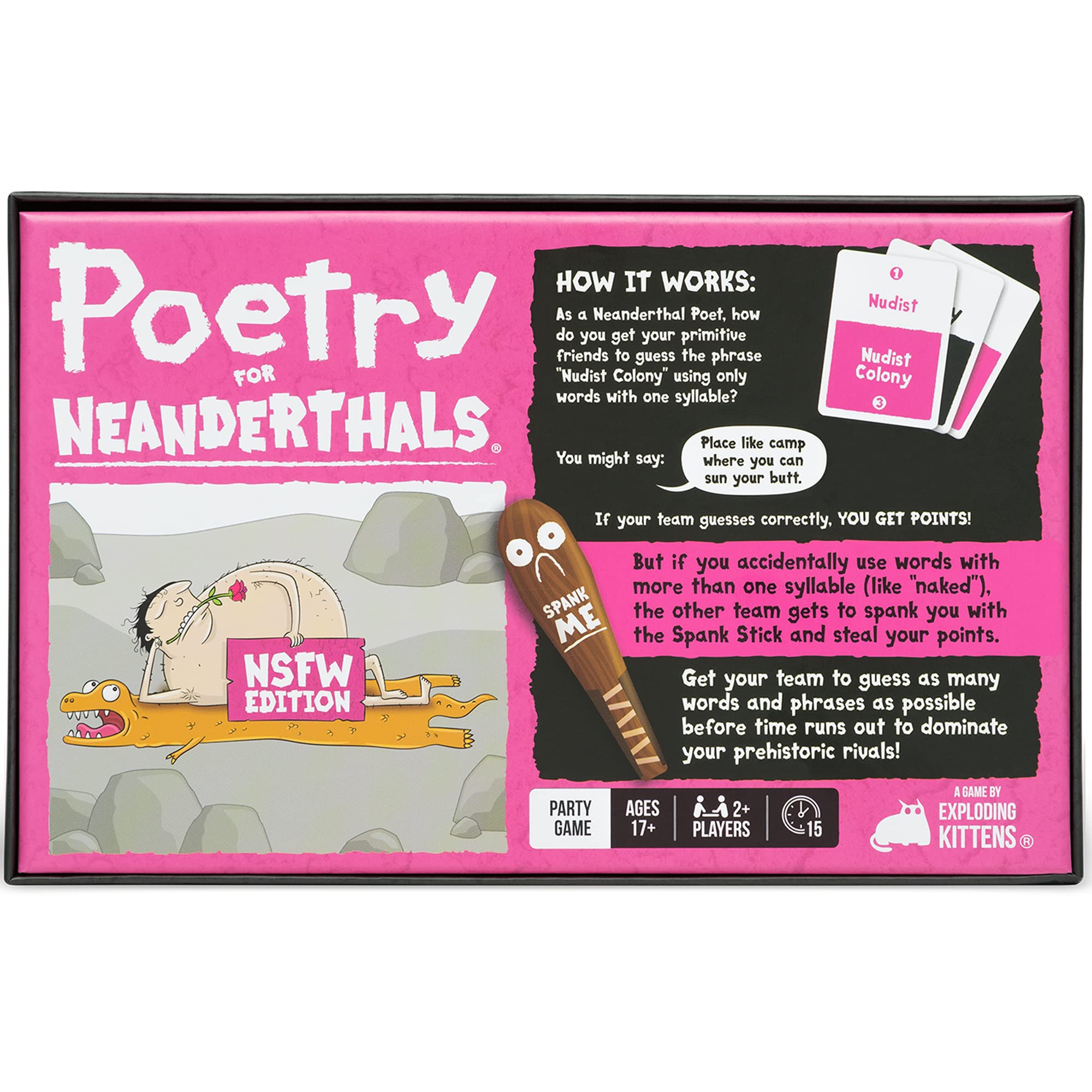 Foto 5 | Juego De Cartas Exploding Kittens Poetry For Neanderthals Nsfw Ed. - Venta Internacional.